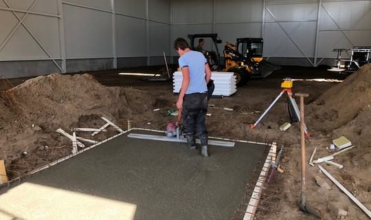 vloer storten voor verdiepte bruggen